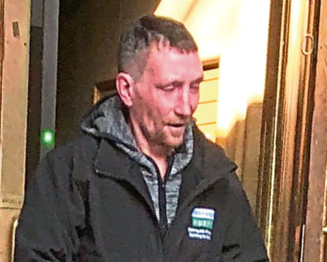 Wayne Whyte leaving Aberdeen Sheriff Court