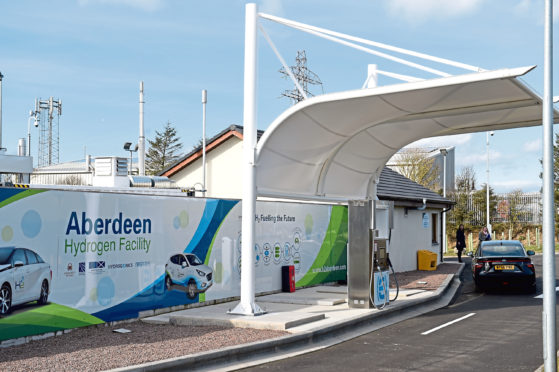 The hydrogen refuelling station in Cove