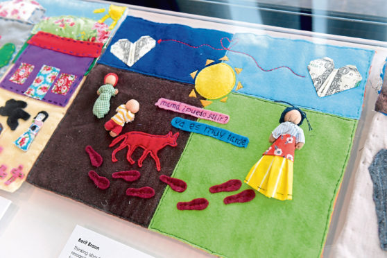 Some of the art on display at the University of Aberdeen