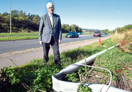 Ian Mollison has been calling for safety barriers on the A92 at Newtonhill