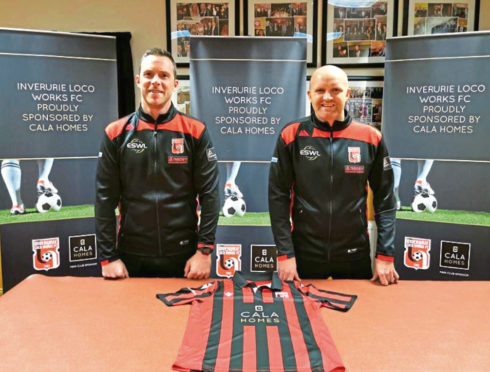 New Inverurie Locos boss Andy Low, right, and assistant Steven Park.