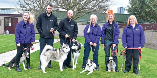 Mrs Murray's is celebrating its 130th anniversary on November 9. Pictured from left are, Heather Fowlie, Kieran Clark, Neil Raffen, Marie Simpson the Manager, Tiffany Clatke and Laura Frackowiak