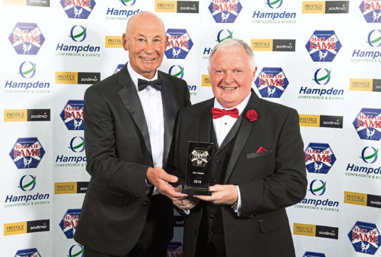 Harper, right, is in the Scottish Football Hall of Fame.