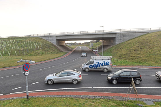 The Kingswells South roundabout, where the A944 meets the AWPR, has been the scene of a number of near misses