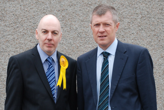 Gregor McAbery with Willie Rennie