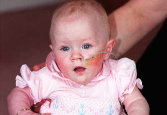 Tanya on her first birthday