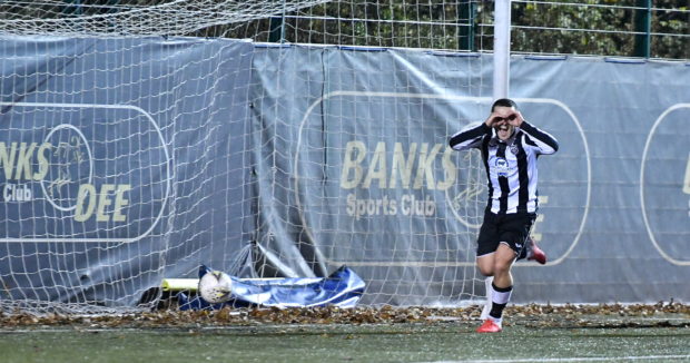 Fraserburgh's Scott Barbour celebrates.
Picture by Chris Sumner