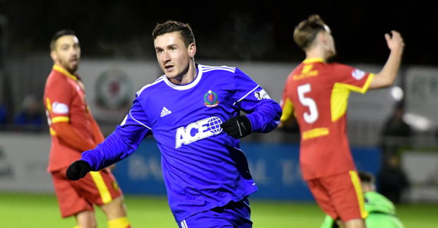 Cove's Fraser Aird celebrates.
Picture by Chris Sumner