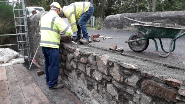 Auchmill bridge sustained serious damage after a suspected road crash last month
