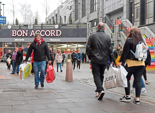 The Bon Accord Centre proved a popular destination as bargain-hunters pounded the pavements yesterday