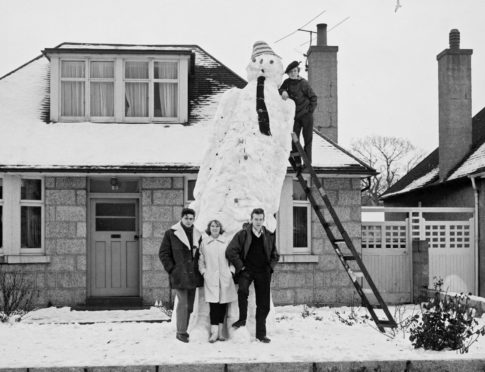 Aberdeen's 17ft snowman