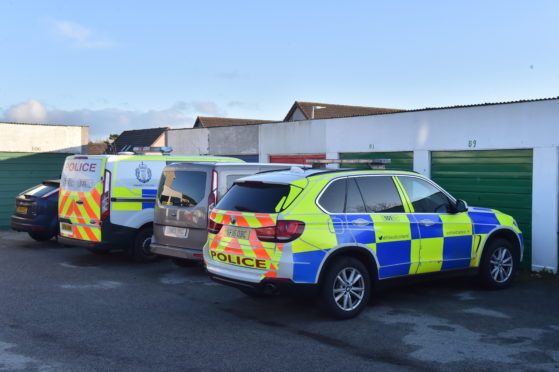 Police at the scene this morning