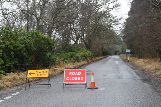 The road was closed following the crash