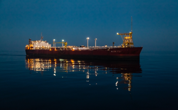 The Alba Floating Storage Unit (FSU). The vessel serves the Ithaca-operated field and is normally adjacent to the Alba Northern platform