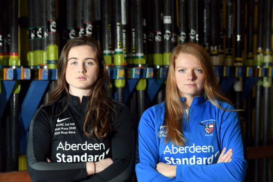 Left to right, Lizzie Buchan (Robert Gordon University) and Katie Sugden (University of Aberdeen).
Picture by Kami Thomson