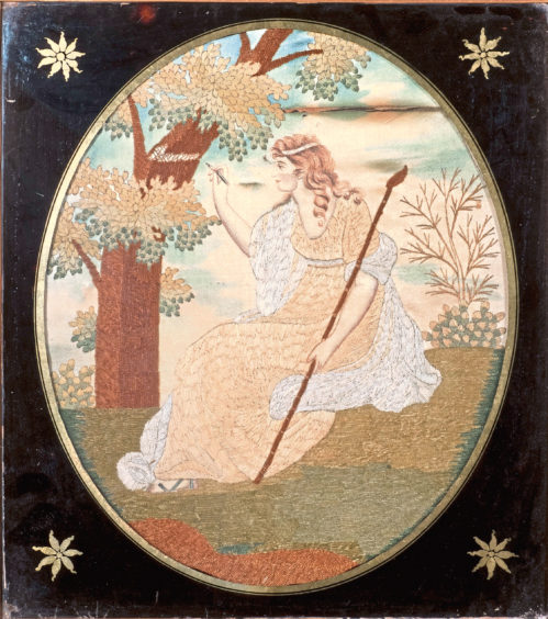 Embroidery – Woman Carving Tree Embroidery – Woman Carving Tree