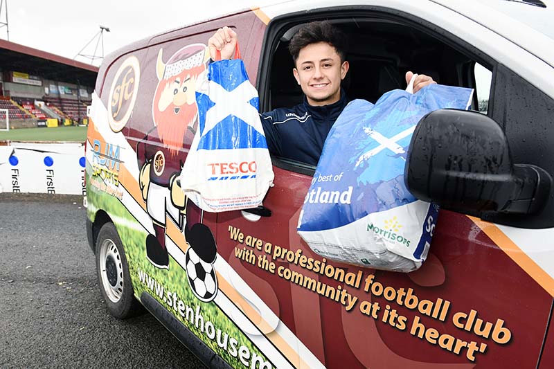 Stenhousemuir FC players brought food directly to people’s houses.