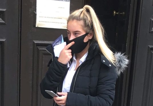 Bethany Richardson leaving court.