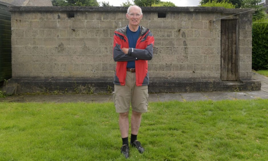 Allan Paterson at his air raid shelter
