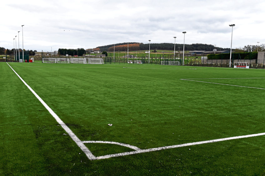 The Cormack Park surface the first team use is a hybrid pitch.