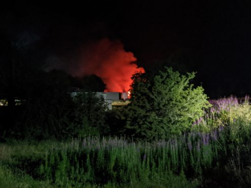 The fire at the former Cordyce School.
Picture by Kirsten Robertson