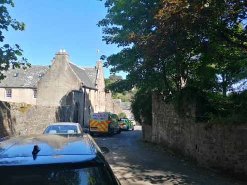 Part of Don Street closest to the Brig o' Balgownie was taped off by police earlier today