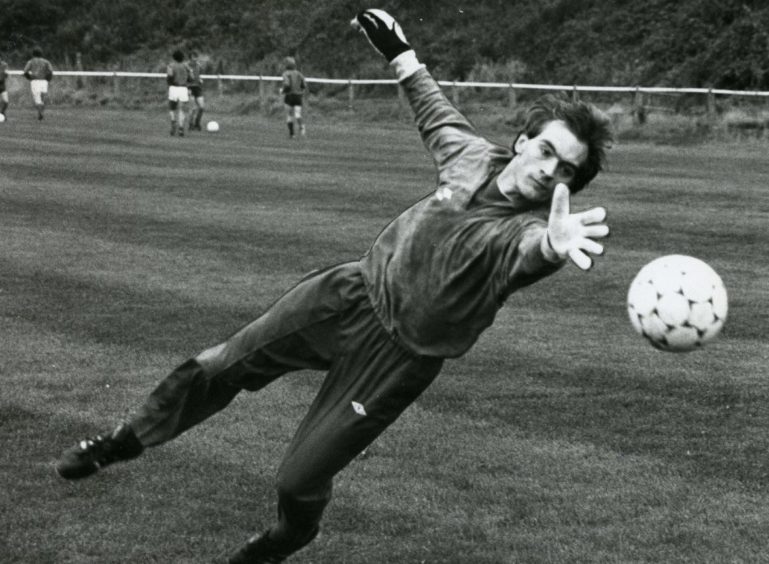 Jim Leighton after he was called into the Scotland squad for the first time in 1982.