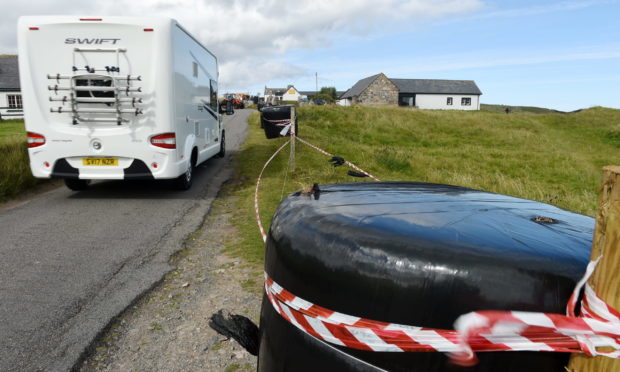 A Highland area sealed off to prevent "dirty" camping