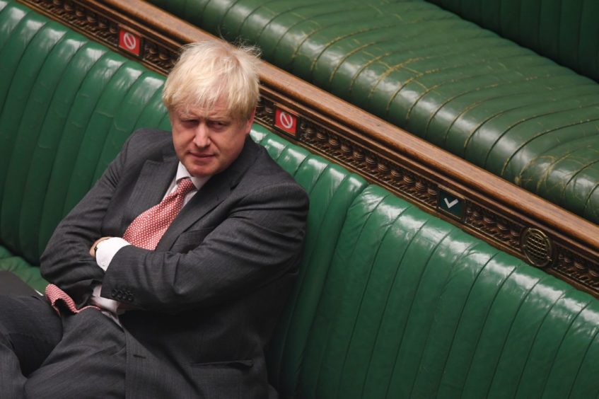Prime Minister Boris Johnson during prime minister's questions.