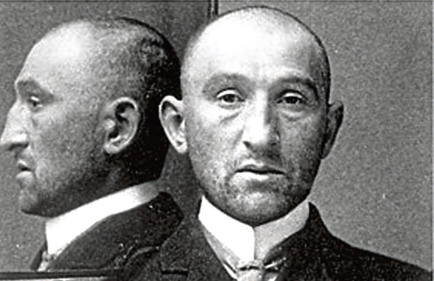 Oscar Slater when he entered Peterhead prison, 1909.