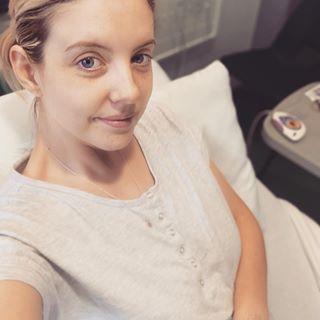 Samantha in hospital