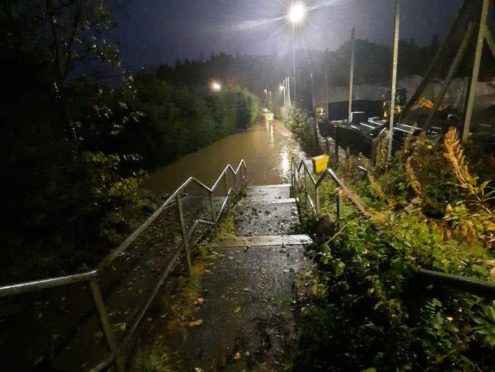 Roads in Ellon, Aberdeenshire, have been affected by flooding (Paul from Ellon/PA)