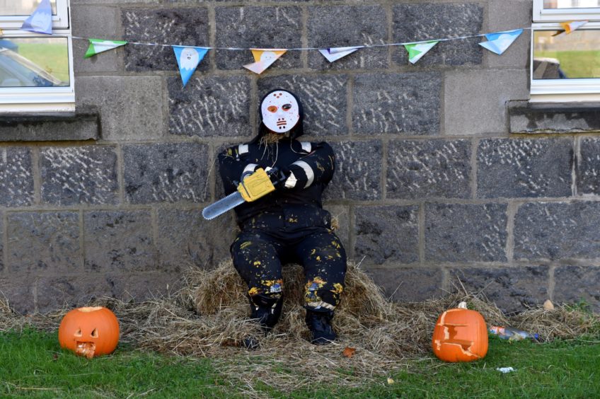 Scooby Doo-themed scarecrows. Scooby Doo-themed scarecrows.