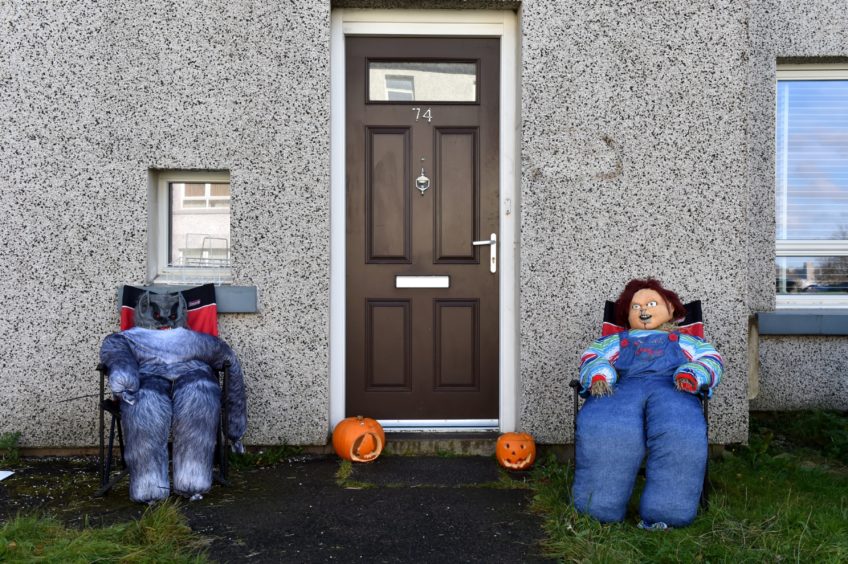 Scooby Doo-themed scarecrows. Scooby Doo-themed scarecrows.