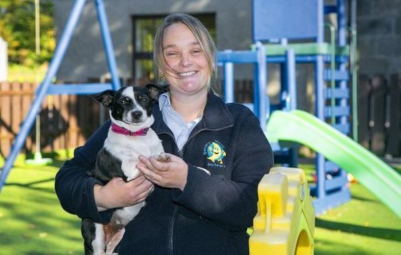 Banana Moon nursery manager Terry Wiseman with therapet Hilda