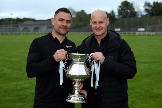 Banks o' Dee co-managers Jamie Watt, left, and Tommy Forbes