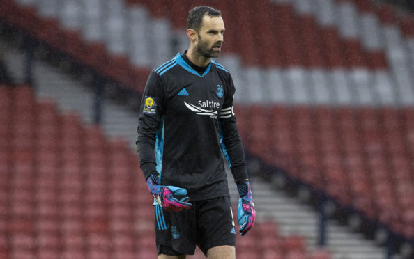 Aberdeen goalkeeper Joe Lewis.