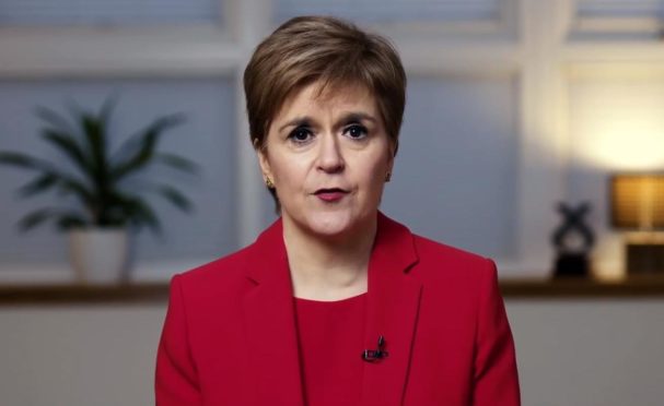 Nicola Sturgeon addressing SNP conference on Monday afternoon.