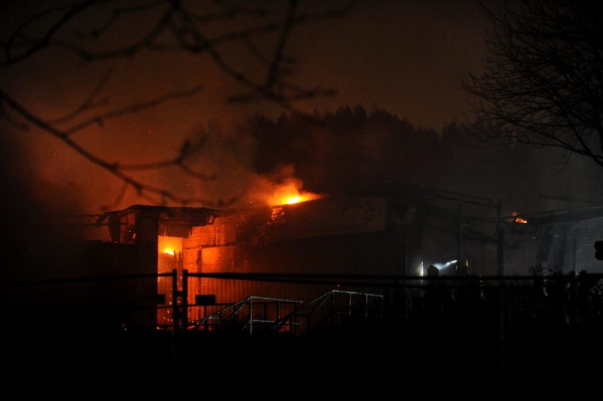 Fire at the former Bucksburn Primary School Fire at the former Bucksburn Primary School
