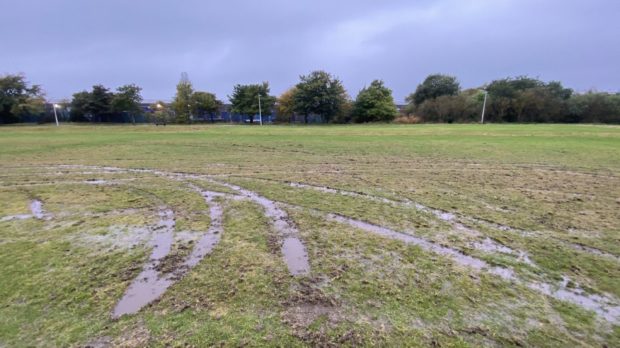 The pitches used by Dyce Boys' Club were damaged by vandals.