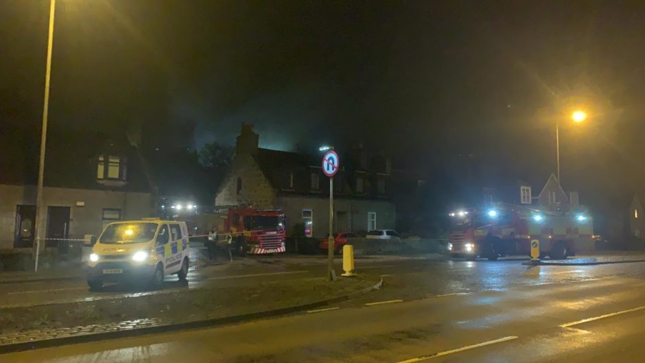 Fire at the former Bucksburn Primary School Fire at the former Bucksburn Primary School