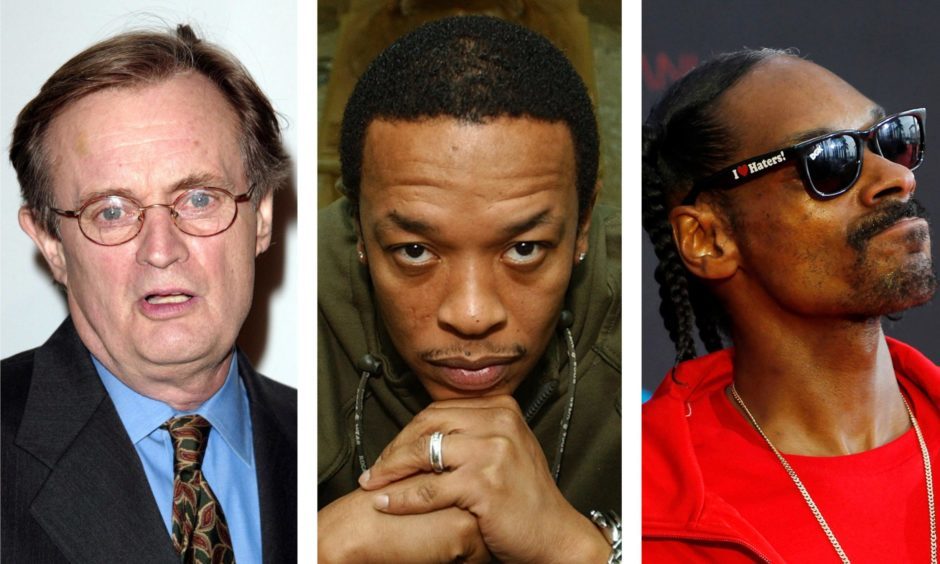 David McCallum, Dr Dre and Snoop Dogg.
