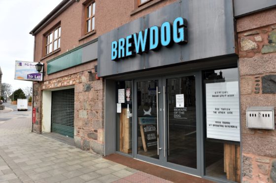 Pictured is Brewdog, Inverurie during the Coronavirus pandemic.
Pictured 14/04/2020
Picture by DARRELL BENNS