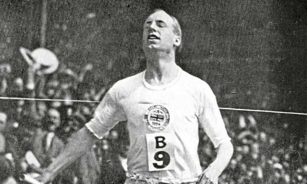 Eric Liddell competing at the 1924 Paris Olympics.
