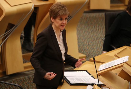 First Minister Nicola Sturgeon.