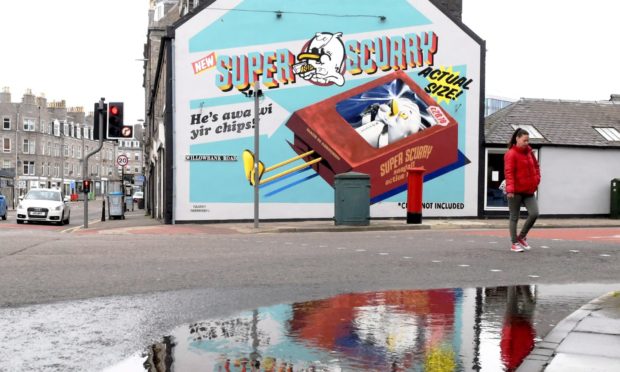One of the Nuart pieces, which was a project spearheaded in the city by BID group Aberdeen Inspired.
