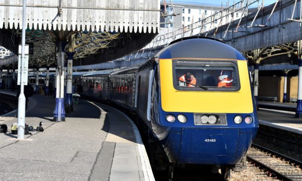 A train at Aberdeen Station. Picture by Kami Thomson
