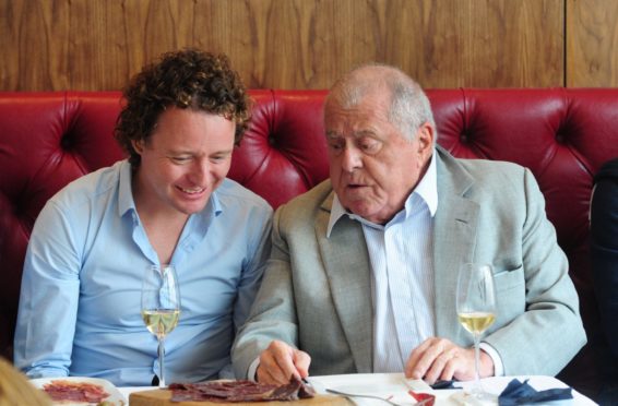 Legendary French chef, Albert Roux pictured with Tom Kitchin