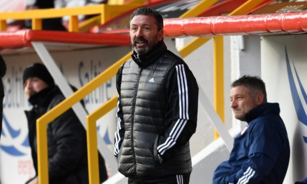 Aberdeen manager Derek McInnes during the 0-0 Scottish Premiership draw with St Mirren.