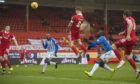Aberdeen's Callum Hendry scores the opening goal to end Aberdeen's scoring drought.
